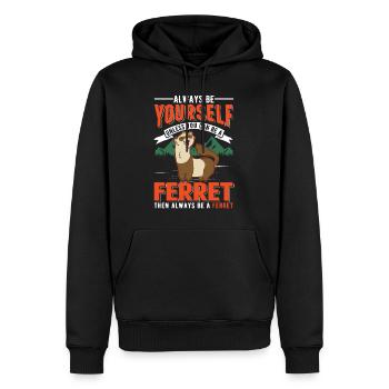 Ferret Lover Ferret Cadeau - Sweat à capuche Premium bio Homme - noir - Devant - Nico (187cm)