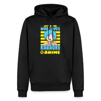 Just A Girl Karaoke Anime Sängerin Singen - Männer Premium Bio Hoodie - Schwarz - Vorne - Nico (187cm)