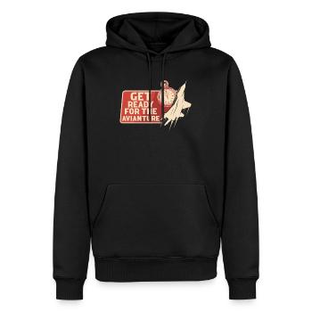 Un pilote de chasse à réaction se prépare pour l’Avianture - Sweat à capuche Premium bio Homme - noir - Devant - Nico (187cm)