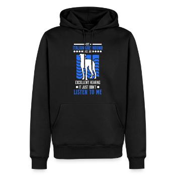Italian greyhound Italian wind chime - Men’s Premium Organic Hoodie - black - Front - Nico (187cm)