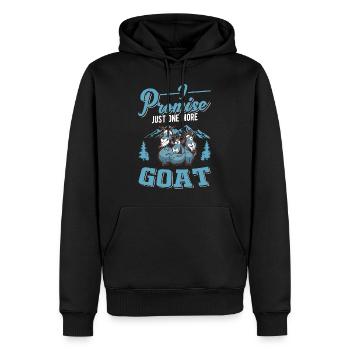 Je promets juste une chèvre de plus Chèvre Chèvre Hôte Chèvre - Sweat à capuche Premium bio Homme - noir - Devant - Nico (187cm)