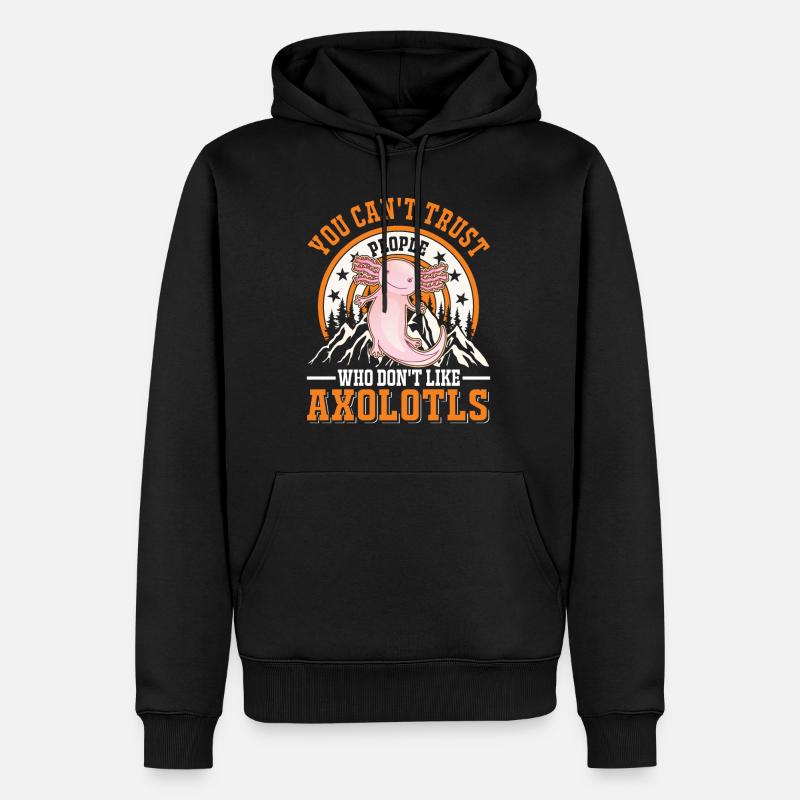 Axolotl Cadeau Queue Lurch - Sweat à capuche Premium bio Homme - noir