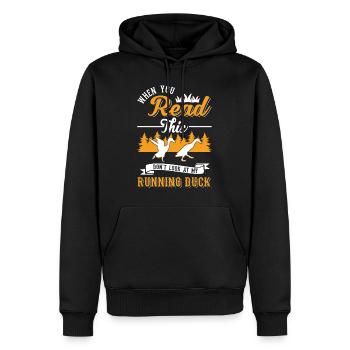 Indian Running Gift Running Duck - Sweat à capuche Premium bio Homme - noir - Devant - Nico (187cm)