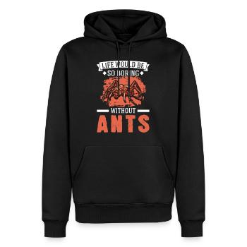 La vie serait si ennuyeuse sans fourmis fourmis - Sweat à capuche Premium bio Homme - noir - Devant - Nico (187cm)