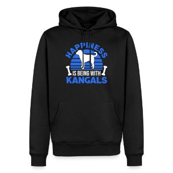 Kangal Glücklich Anatolischer Hirtenhund - Männer Premium Bio Hoodie - Schwarz - Vorne - Nico (187cm)