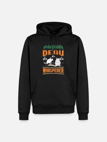Degu Flüsterer Degu Whisperer - Männer Premium Bio Hoodie - Schwarz