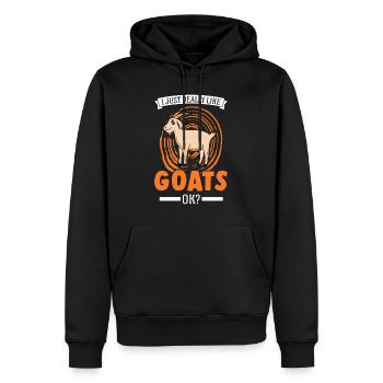 J’aime vraiment Goats Goat Host Goat - Sweat à capuche Premium bio Homme - noir - Devant - Nico (187cm)