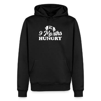 Annonce de grossesse drôle révéler que je suis - Sweat à capuche Premium bio Homme - noir - Devant - Nico (187cm)