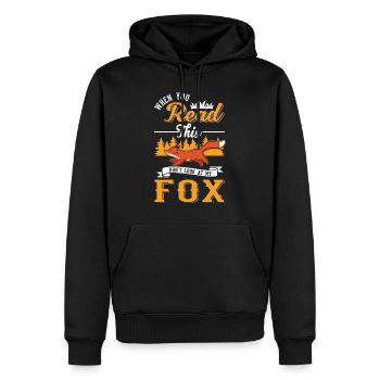 Fox Cadeau Renard Roux - Sweat à capuche Premium bio Homme - noir - Devant - Nico (187cm)