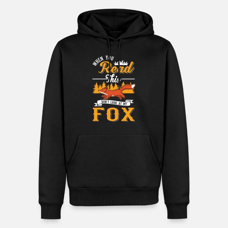 Fuchs Geschenk Rotfuchs - Männer Premium Bio Hoodie - Schwarz