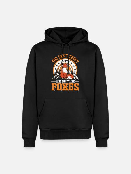 Fuchs Geschenk Rotfuchs - Männer Premium Bio Hoodie - Schwarz