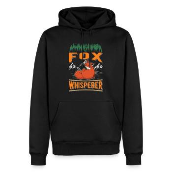 Fuchsflüsterer Fox Whisperer Fuchs - Men’s Premium Organic Hoodie - black - Front - Nico (187cm)