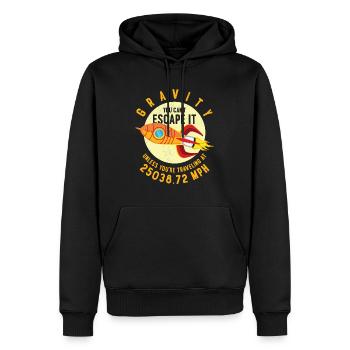 Rocket Science Scientist Gravity Sie können der - Männer Premium Bio Hoodie - Schwarz - Vorne - Nico (187cm)