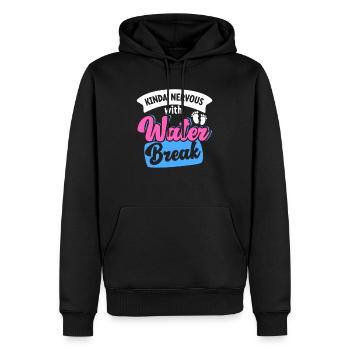 Annonce de grossesse drôle Révéler - Sweat à capuche Premium bio Homme - noir - Devant - Nico (187cm)