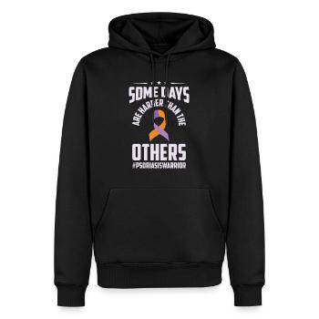 Guerriers du psoriasis Certains jours, c’est - Sweat à capuche Premium bio Homme - noir - Devant - Nico (187cm)