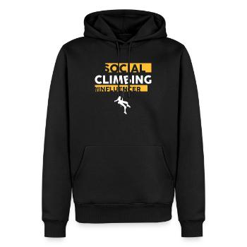 Influenceur des médias sociaux Mèmes d’escalade sociale - Sweat à capuche Premium bio Homme - noir - Devant - Nico (187cm)