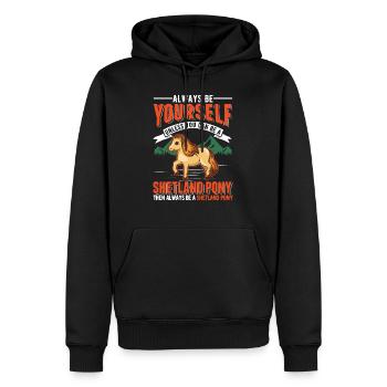 Soyez toujours vous-même Shetland Pony Shetty - Sweat à capuche Premium bio Homme - noir - Devant - Nico (187cm)