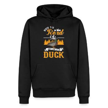 Canard Cadeau Canard Éleveur de Canard - Sweat à capuche Premium bio Homme - noir - Devant - Nico (187cm)