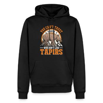 Tapir Flachlandtapir Tapirdae Tapir - Männer Premium Bio Hoodie - Schwarz - Vorne - Nico (187cm)