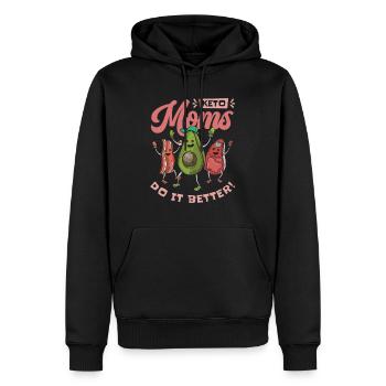 Keto Mom Ernährungsberaterin Ketogenes Essen - Männer Premium Bio Hoodie - Schwarz - Vorne - Nico (187cm)