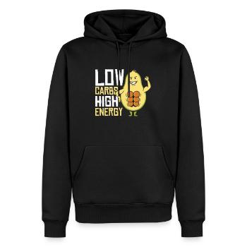 Keto-Diätassistent Low Carb Lebensmittel - Männer Premium Bio Hoodie - Schwarz - Vorne - Nico (187cm)
