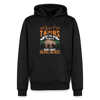 Tapir Flachlandtapir Tapirdae Tapir - Männer Premium Bio Hoodie - Schwarz - Vorne - Nico (187cm)