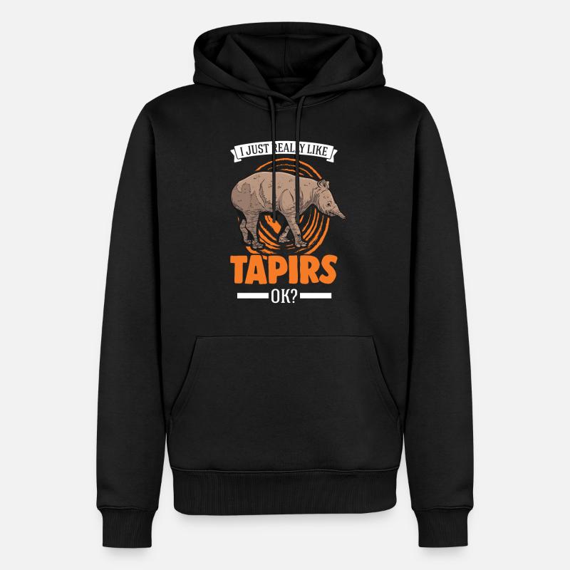 J’aime beaucoup Tapirs - Sweat à capuche Premium bio Homme - noir
