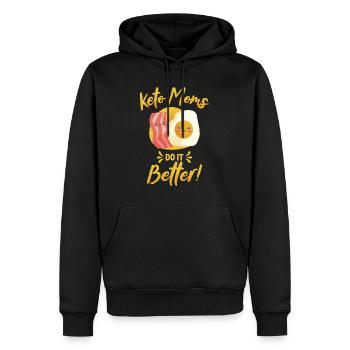 Keto Mom Ernährungsberaterin Ketogenes Essen - Männer Premium Bio Hoodie - Schwarz - Vorne - Nico (187cm)