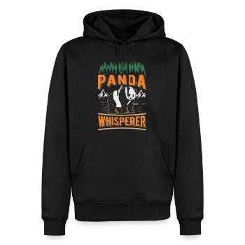 Panda Whisperer Panda Bear Gift - Men’s Premium Organic Hoodie - black - Front - Nico (187cm)