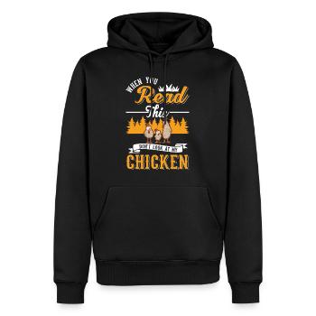Poulets Élevage de poulets Éleveur de poulets - Sweat à capuche Premium bio Homme - noir - Devant - Nico (187cm)