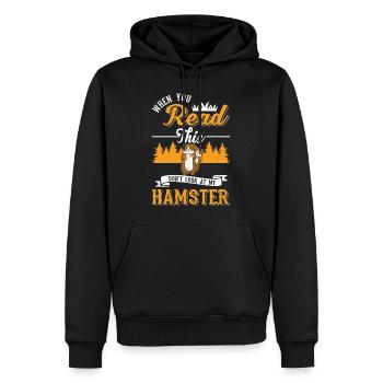 Hamster Geschenk Goldhamster Hamster - Männer Premium Bio Hoodie - Schwarz - Vorne - Nico (187cm)
