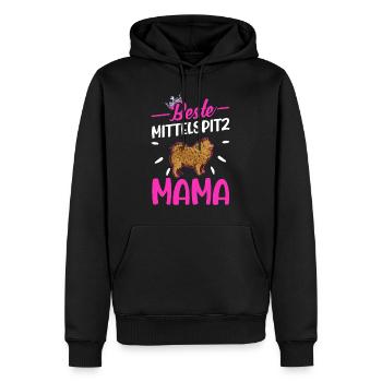 Beste Mittelspitz Mama - Männer Premium Bio Hoodie - Schwarz - Vorne - Nico (187cm)