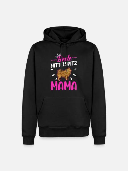 Beste Mittelspitz Mama - Männer Premium Bio Hoodie - Schwarz