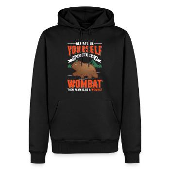 Soyez toujours vous-même à moins que vous ne puissiez être un Wombat - Sweat à capuche Premium bio Homme - noir - Devant - Nico (187cm)