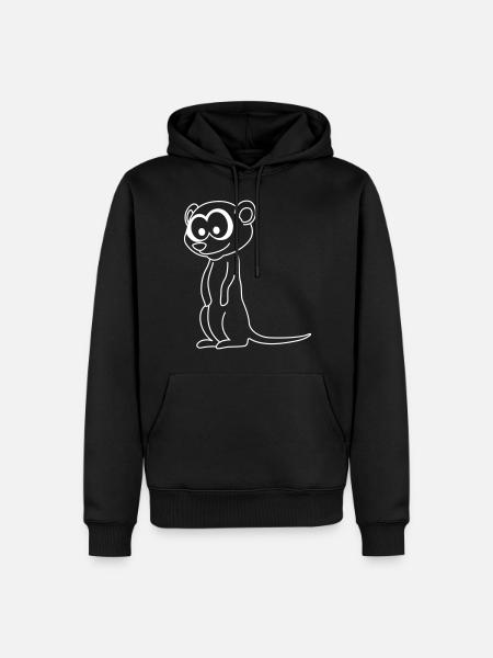 Meerkat Comic Animal - Men’s Premium Organic Hoodie - black