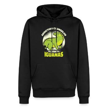 Leguan Eidechse Sucht Reptil Leguan Liebhaber - Männer Premium Bio Hoodie - Schwarz - Vorne - Nico (187cm)