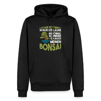 Japanischer Bonsai Bonsaibaum - Männer Premium Bio Hoodie - Schwarz - Vorne - Nico (187cm)