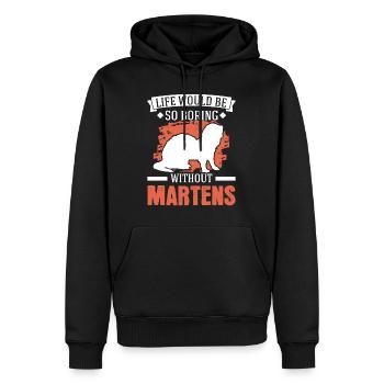 La vie serait si ennuyeuse sans Martens Marder - Sweat à capuche Premium bio Homme - noir - Devant - Nico (187cm)