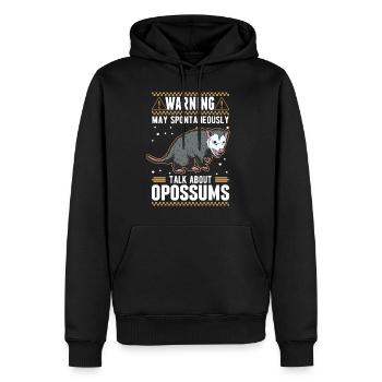 Opossum Gift Possum Pouch Rat - Men’s Premium Organic Hoodie - black - Front - Nico (187cm)
