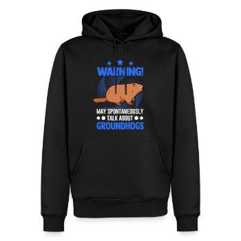 Murmeltier Geschenk Groundhog Day Woodchuck - Männer Premium Bio Hoodie - Schwarz - Vorne - Nico (187cm)