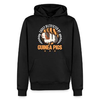 Facilement distrait par les cochons d’Inde Meerschweinchen - Sweat à capuche Premium bio Homme - noir - Devant - Nico (187cm)