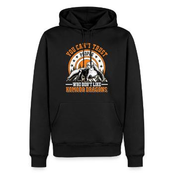 Komodowaran Komodo Dragon Waran - Männer Premium Bio Hoodie - Schwarz - Vorne - Nico (187cm)