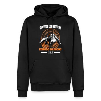 Komodowaran Komodo Dragon Waran - Männer Premium Bio Hoodie - Schwarz - Vorne - Nico (187cm)