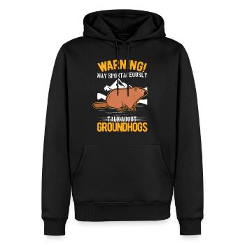 Murmeltier Geschenk Groundhog Day Woodchuck - Männer Premium Bio Hoodie - Schwarz - Vorne - Nico (187cm)