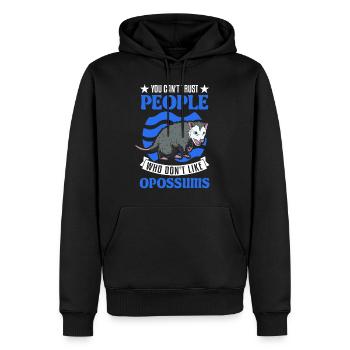 Opossum Gift Possum Pouch Rat - Men’s Premium Organic Hoodie - black - Front - Nico (187cm)