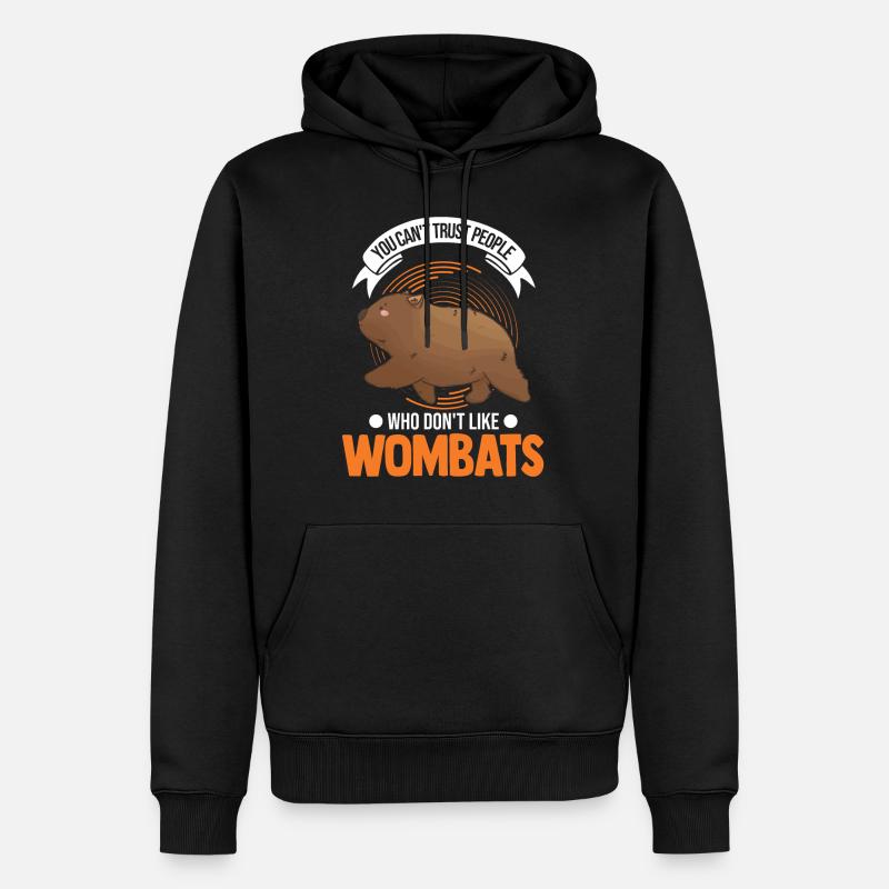 Wombat australien - Sweat à capuche Premium bio Homme - noir