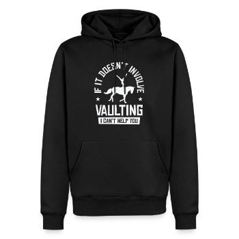 Pferdesport Voltigieren Reiten Akrobatik - Männer Premium Bio Hoodie - Schwarz - Vorne - Nico (187cm)