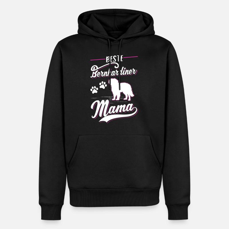 Meilleur St. Bernard Mama - Sweat à capuche Premium bio Homme - noir