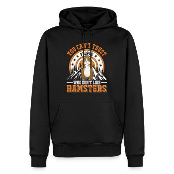 Hamster Cadeau Hamster Doré Hamster - Sweat à capuche Premium bio Homme - noir - Devant - Nico (187cm)