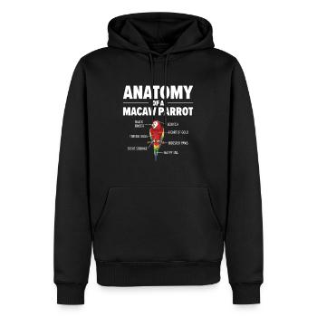 Ara Anatomie Vogelbeobachtung Papagei - Männer Premium Bio Hoodie - Schwarz - Vorne - Nico (187cm)